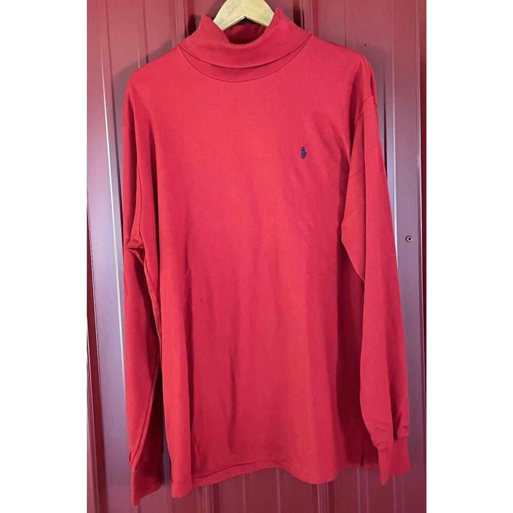 Polo Ralph Lauren Shirt Turtleneck Cotton Long Sleeve Pony Pullover Mens XXL